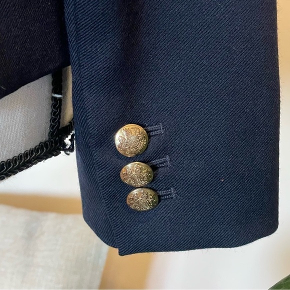 J.Crew Women's Schoolboy Blazer Navy Blue Wool Gold Buttons size 2 - Picture 9 of 9